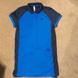 Adidas Womens Tennis Shirt long Medium Blue Grey